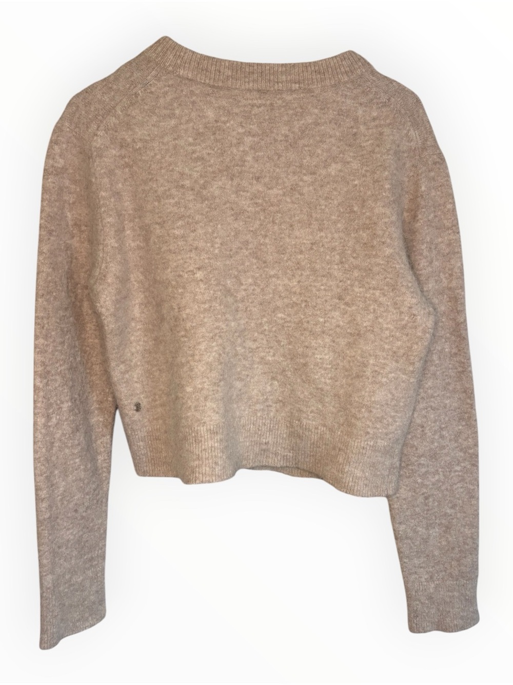 Lululemon Wool Alpaca Blend Cropped Crewneck Sweater in Taupe Heather | Size XL